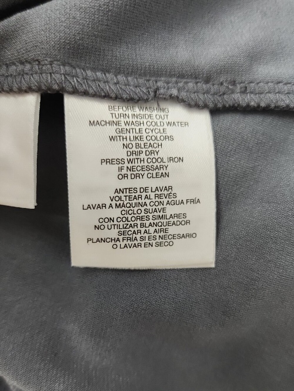 Anne Klein Charcoal Gray Zip-Front Roll-Tab Blouse - Picture 9 of 10